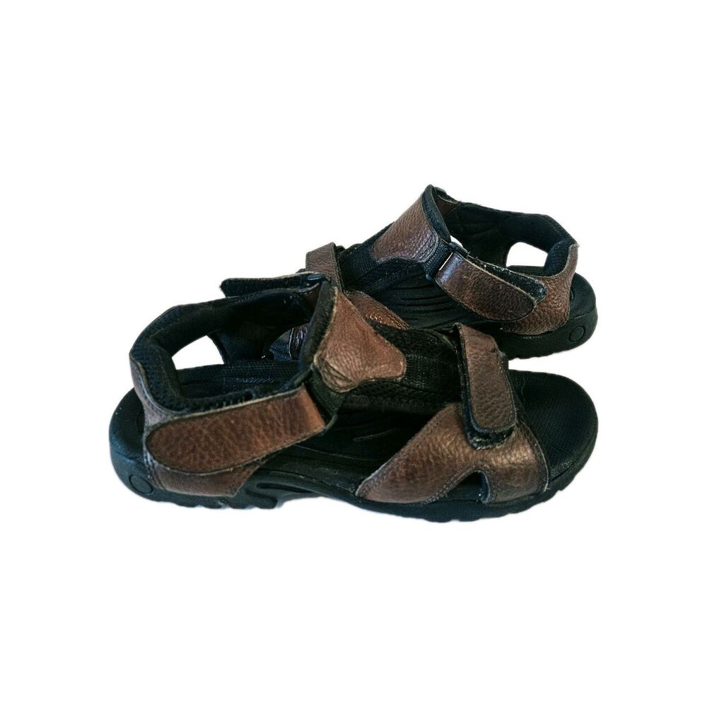 Bass Men's Brown Leather Slip-On Sandals Size 9 Pre-Owned Comfort Shoes - Picture 5 of 7
